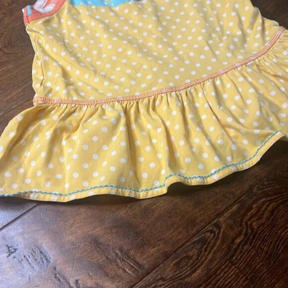 Matilda Jane Yellow Polka Dot Tiered Tank, size 8 - Picture 3 of 7